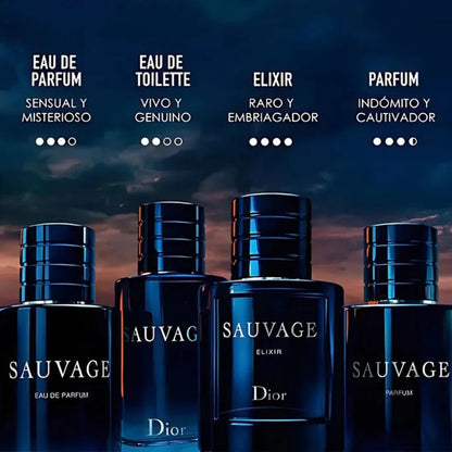 Dior Sauvage Elixir Set (EDT, EDP, Parfum y Elixir)