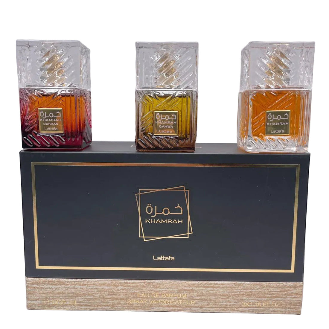Lattafa Khamrah perfume set (3x35ml)